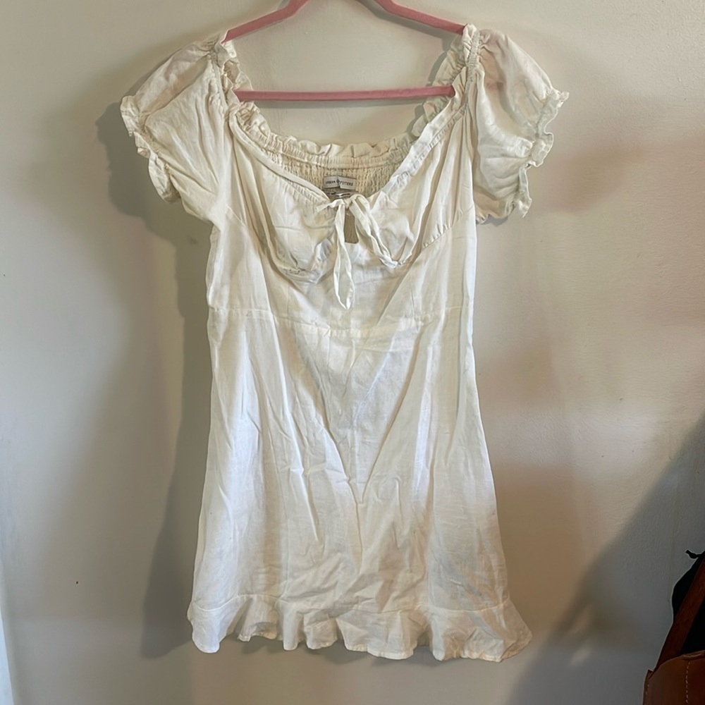 Urban Outfitters White Babydoll Mini Dress